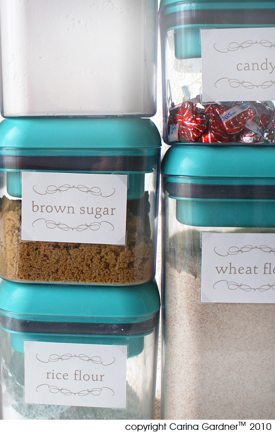 Food Container Canister Label Brown Sugar