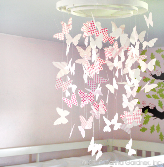 Paper Butterfly Mobile  Paper butterfly, Butterfly mobile, Paper  decorations diy