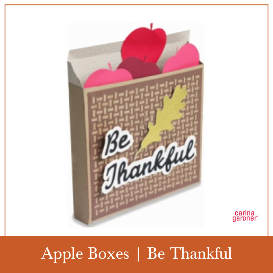 thanksgiving craft box Cricut Silhouette die cut project for holidays