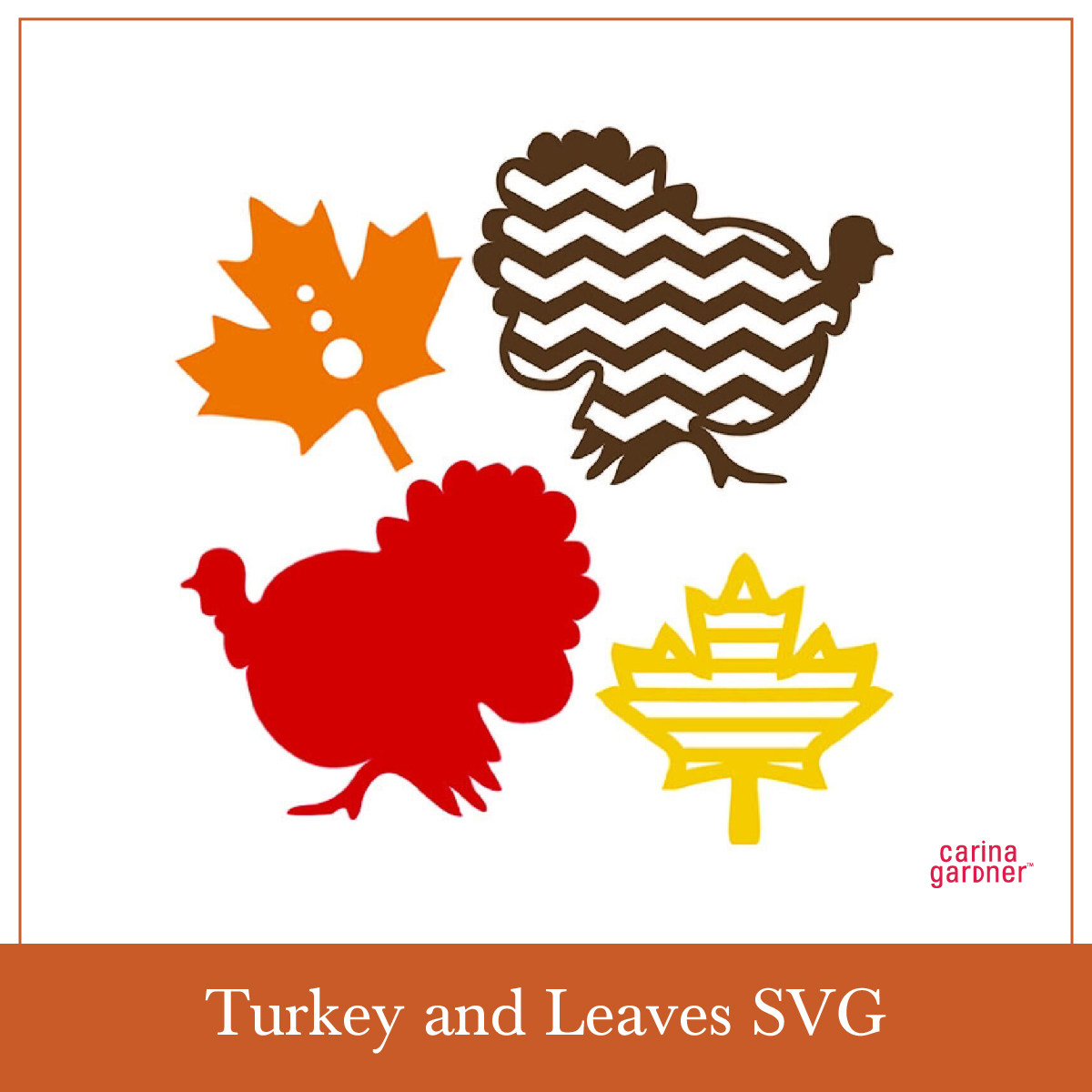 thanksgiving craft turkey leaves leaf fall autumn Cricut Silhouette die cut project for holidays