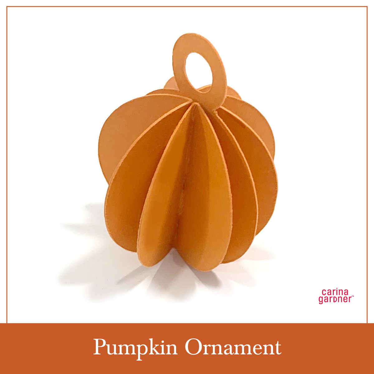 thanksgiving craft 3D pumpkin ornaments Cricut Silhouette die cut project for holidays