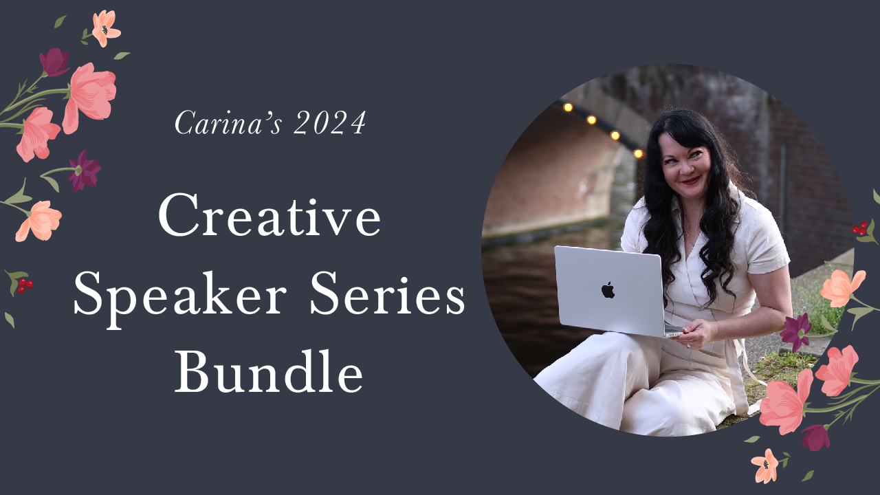 Creative speaker series Black Friday specials, Carina Gardner sales, holiday discounts 2024