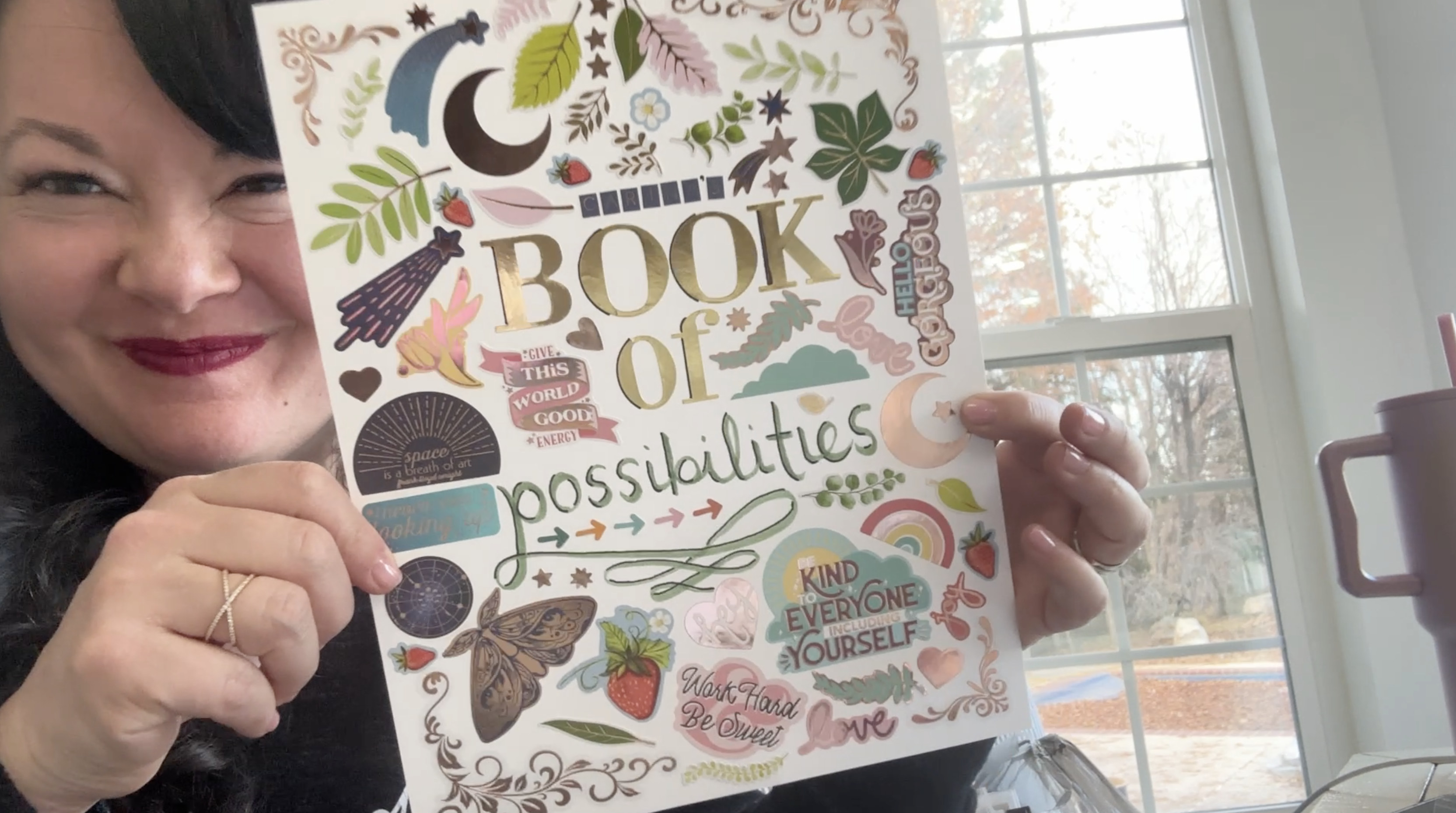 Book of possibilities Carina Gardner youtube video journal crafting goals new years