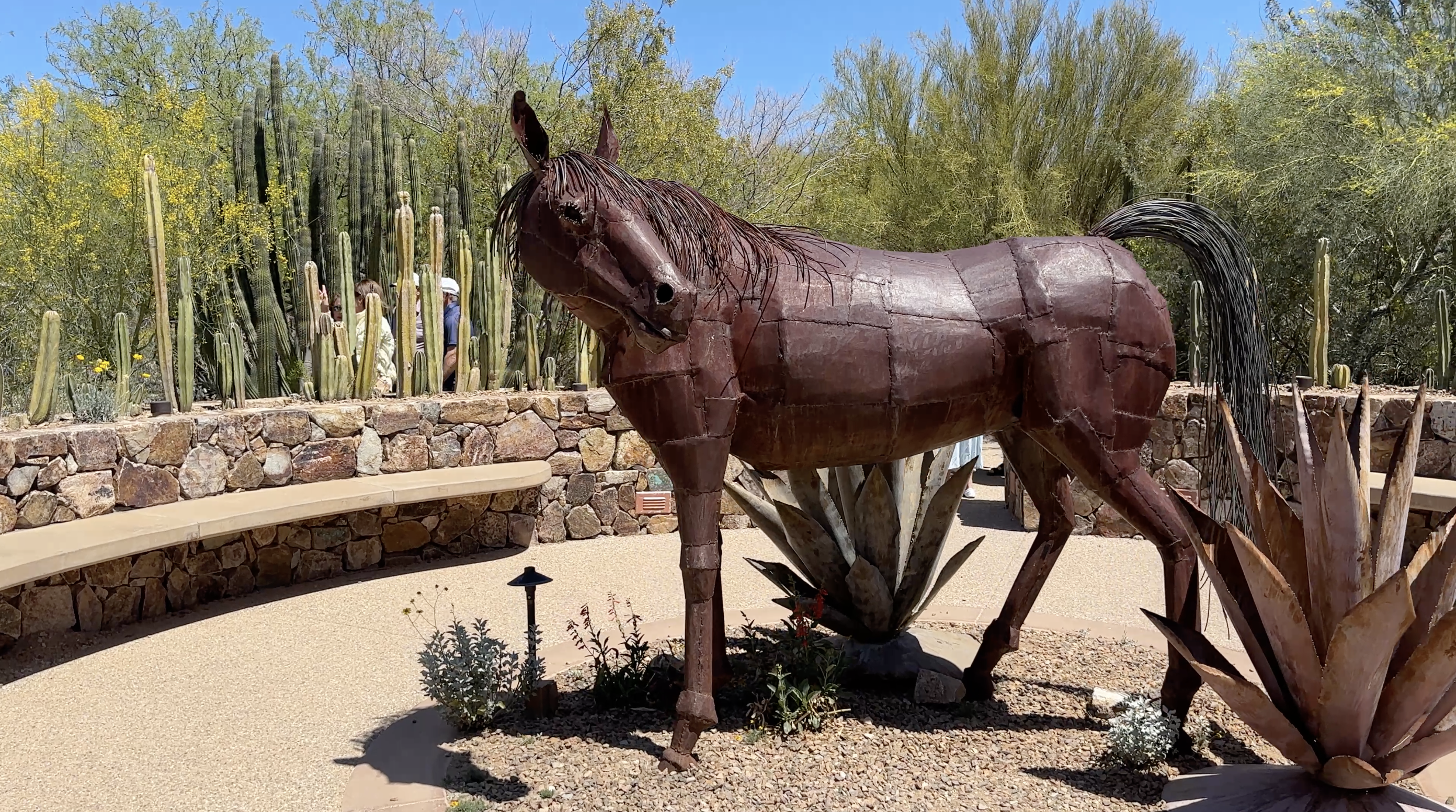 design inspiration from travel 12 horse sculpture Tohono Chul design travel Tucson