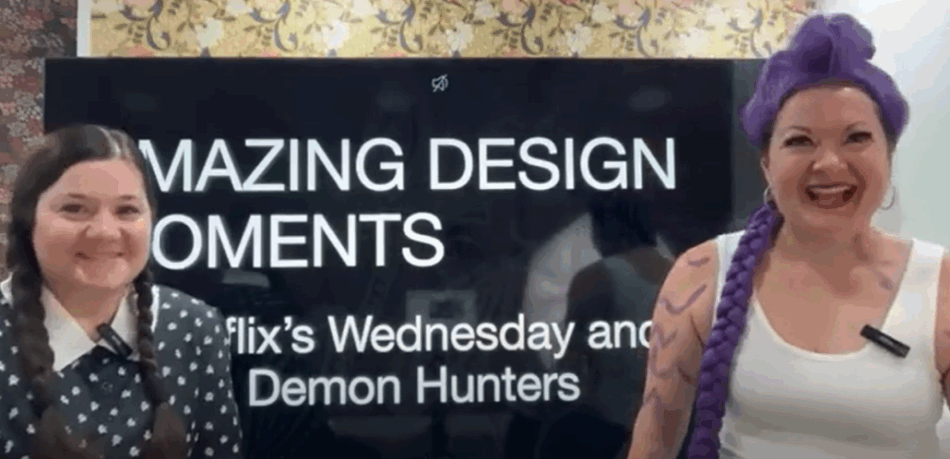 Design Inspiration. Netflix Wednesday, KPop Demon Hunters,Design Suite MakerConference, Carina Gardner, Design Suite, University of Arts and Design
